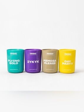 Lot of five new Friday collective scented candles